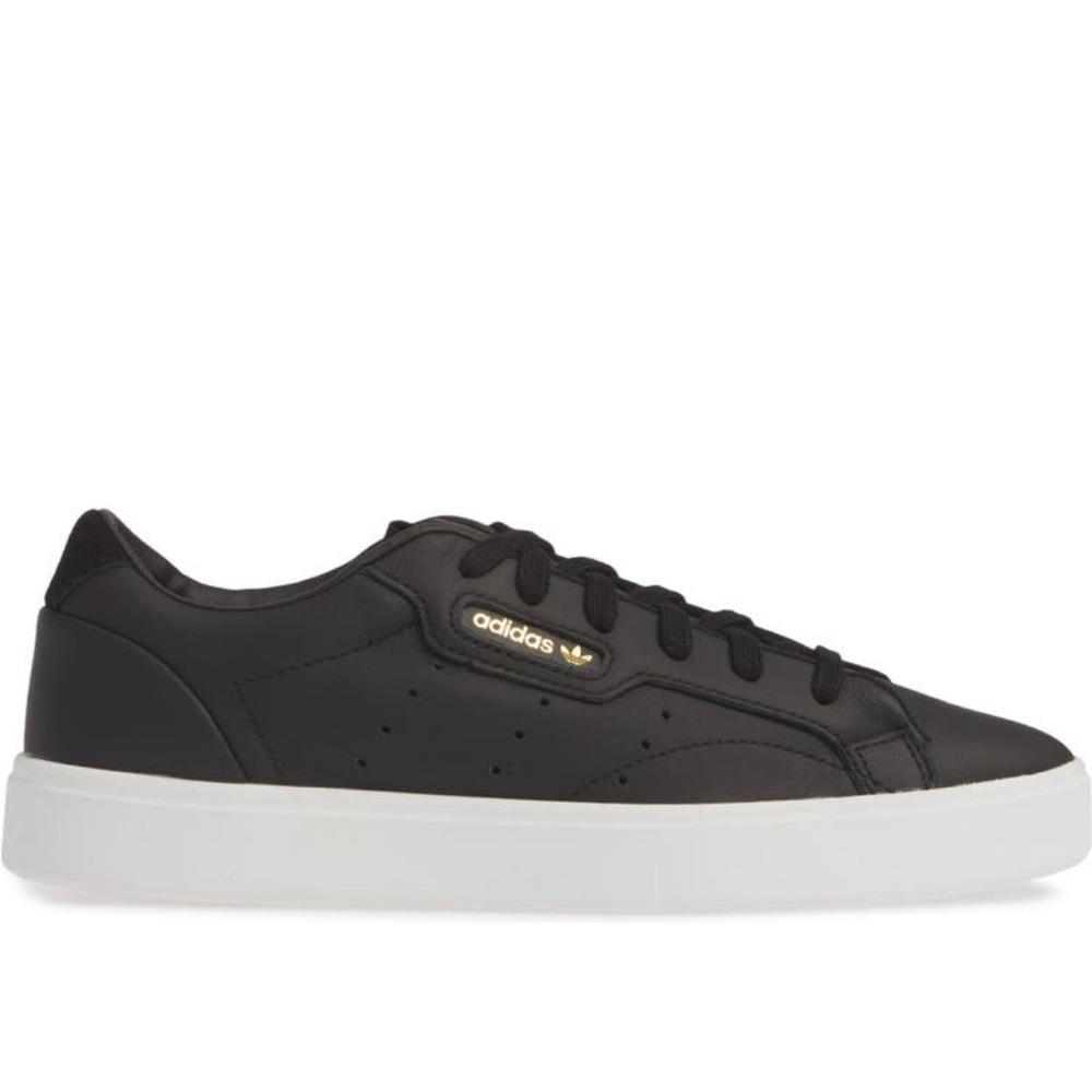 Adidas Sleek Leather Sneaker Size 9 Women’s Medium